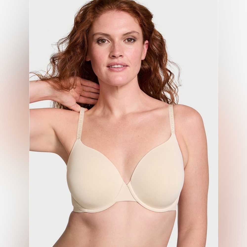 Victoria's Secret T-Shirt Perfect Shape Smooth Push-Up Bra Marzipan Size 38DDD